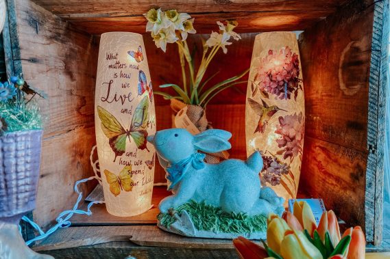 Spring Lighted Vases